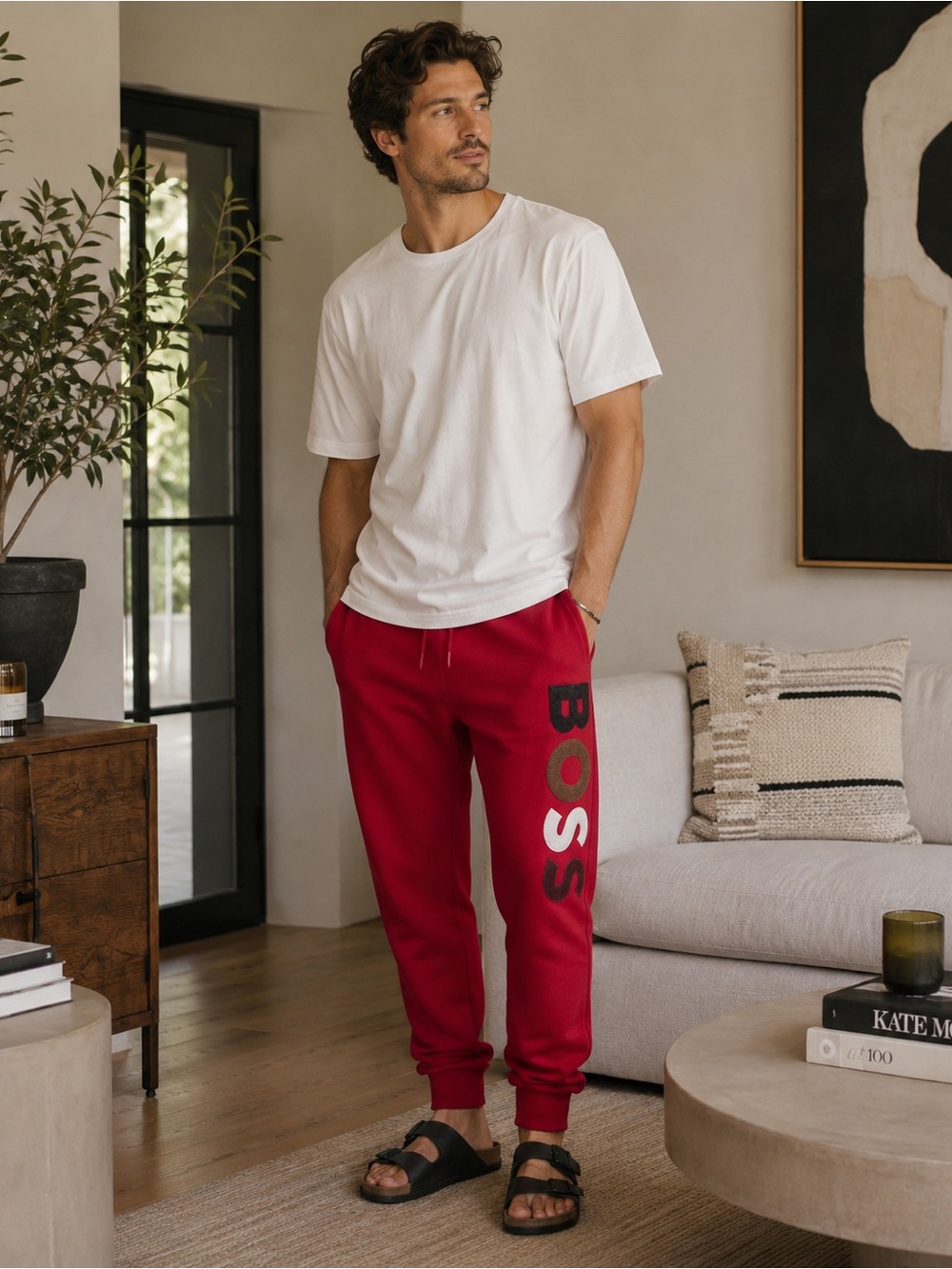 Hugo Boss Men's Bold Logo French Terry Sweatpants